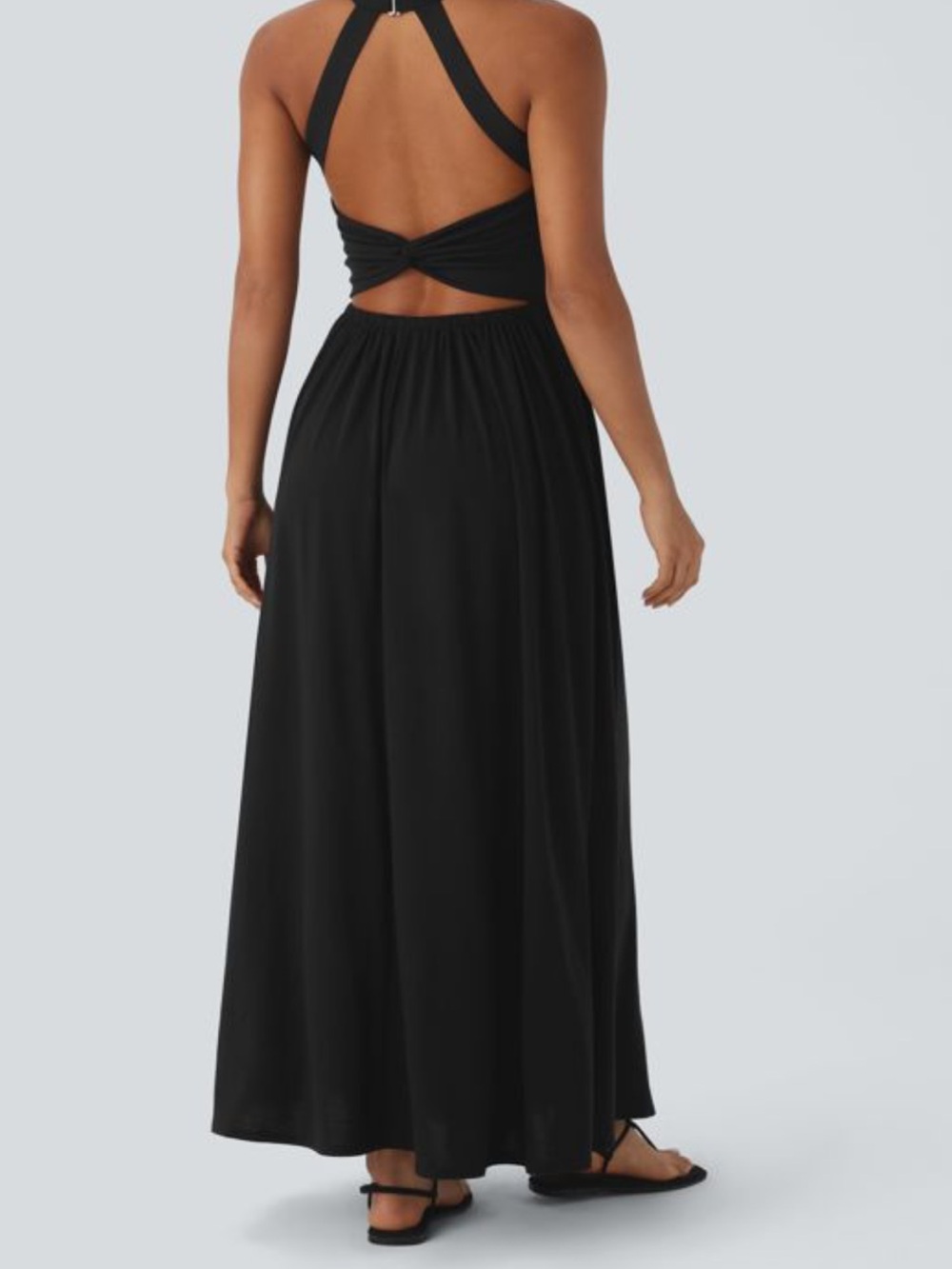HALARA Black Halter Maxi Dress - Picture 2 of 4